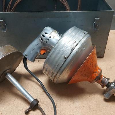 HANDYELECTRIC SNAKENTAINER DRAIN CLEANER AND ACCESSORIES