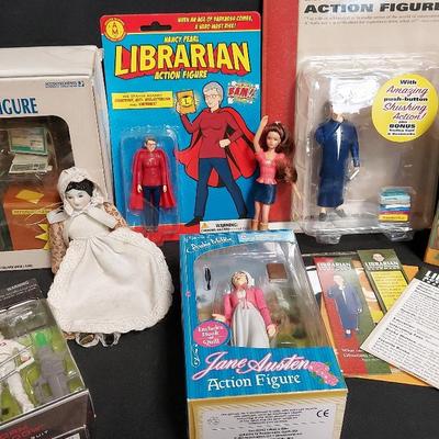 LIBRARIAN AND OTHER HERO FIGURINES 