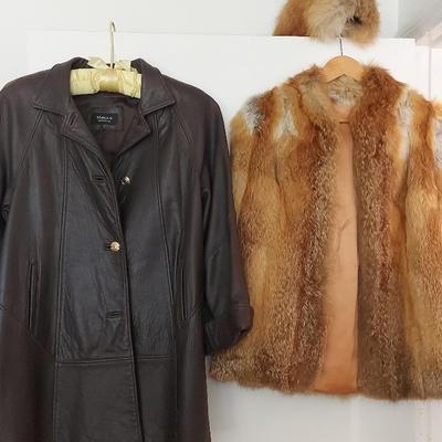 LEATHER JACKET AND FUR JACKET 