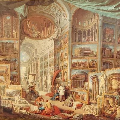 LARGE SCALE ANCIENT ROME PRINT BY GIOVANNI PAOLO PANINI