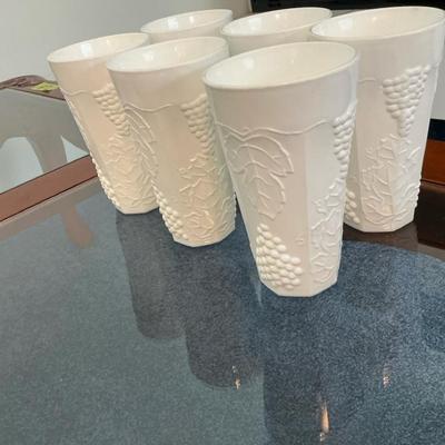 Colony Harvest Grape Motif Glasses Lot Of 6