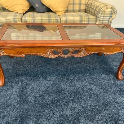 Wood And Glass Coffee Table