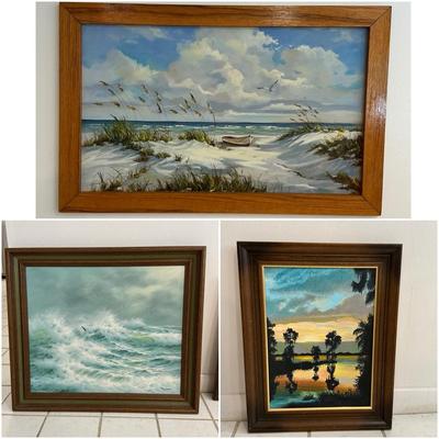 Florida Paintings - Beach, Ocean, Marsh