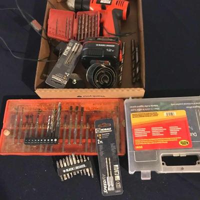 Black & Decker Battery Operated Drill Plus Drill Bits
