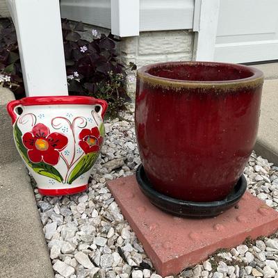 Pair Of Ceramic Pots