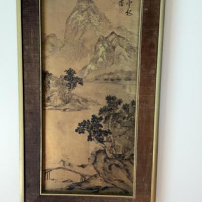 Asian Print With Gold Leaf