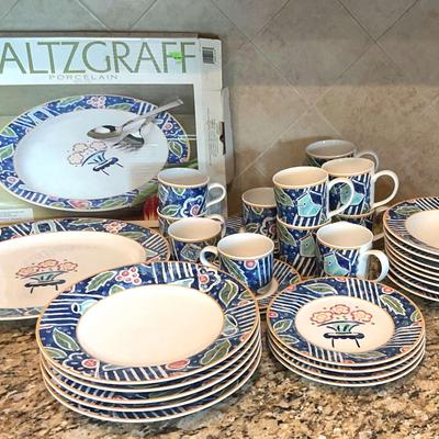 Set Of Pfaltzgraff Montage Pattern Dishes