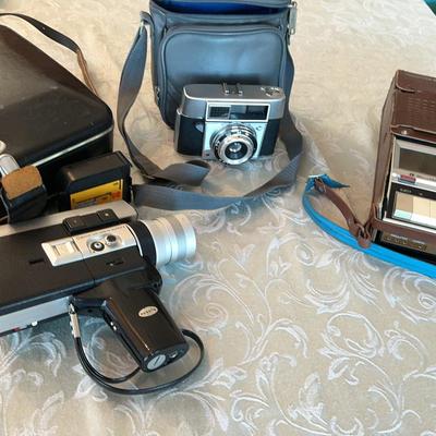 Vintage Electronics Featuring A Taper Corner, A Camera And A Video Camera