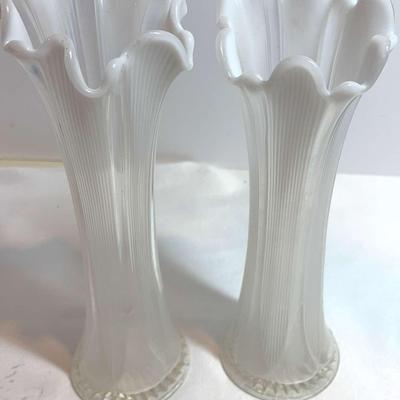 Two Jefferson Glass Vases