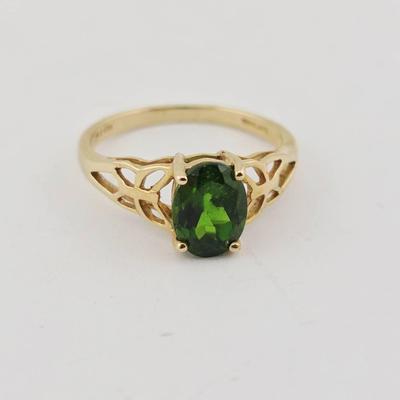 1ct Chrome Diopside 10k Gold Ring