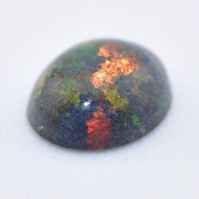 0.75 Carat Oval Black Opal Cabochon