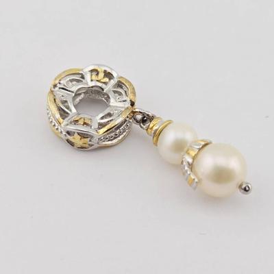Michael Valitutti Designer Sterling Silver Pearl Charm