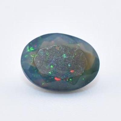 0.9 Carat Oval Black Opal