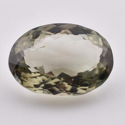 14.5 Carat Natural Oval Green Amethyst - VVS