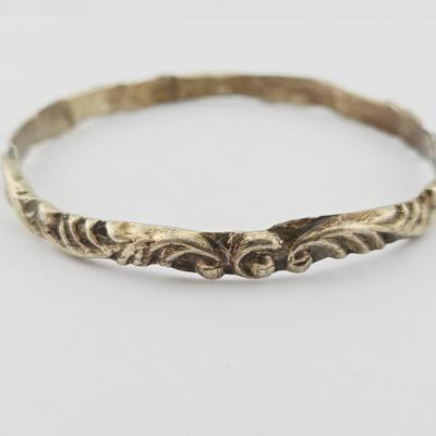 Sterling Silver Mexican Bangle Bracelet 