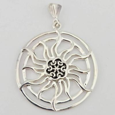 Sterling Silver Sun Pendant 