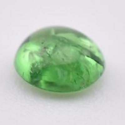 0.4 Carat Natural Unheated Round Green Tsavorite Garnet Cabochon