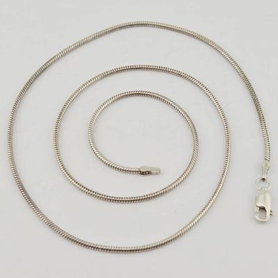 Sterling Silver Rope Necklace 