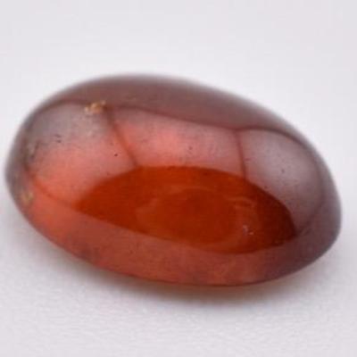 3.0 Carat Natural Oval Hessonite Garnet Cabochon