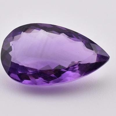 16.2 Carat Natural Unheated Pear Amethyst