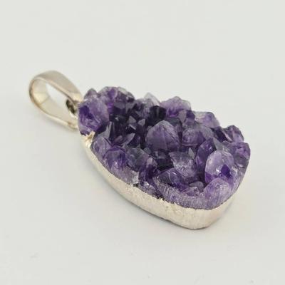 Sajen Sterling Silver Amethyst Cluster Pendant 