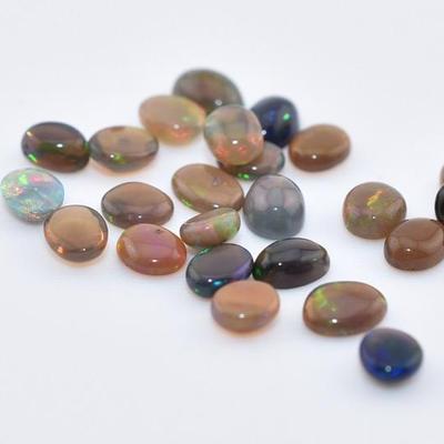 4.9 TCW Black Opal Cabochon Parcel
