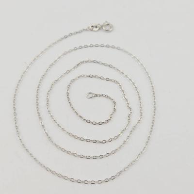 Sterling Silver Fine Link Chain Necklace 