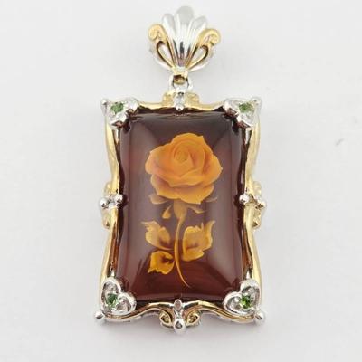 Michael Valitutti Sterling Silver Flower Pendant 
