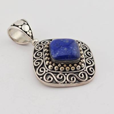 Sterling Silver Lapis Pendant 