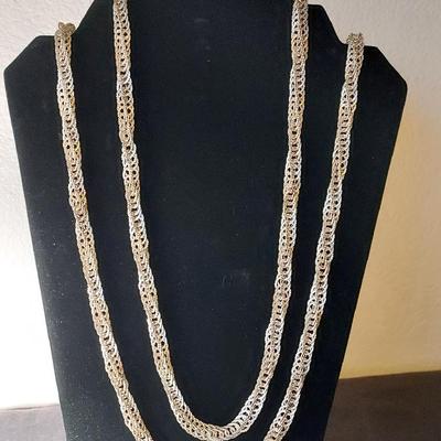 Vintage Guatemalan Wedding Necklace Chain 3 Foot