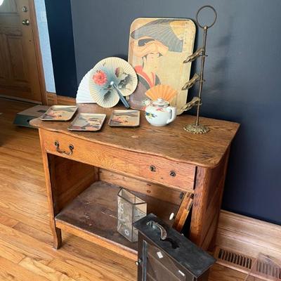 Japanese decor, vintage table 