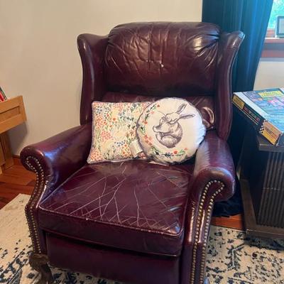 Leather reclining chair 