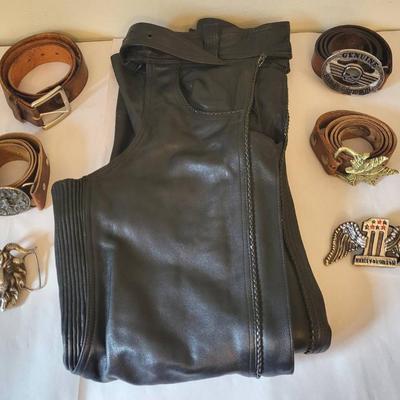 Leather Chaps, Belts & Buckles (LR)