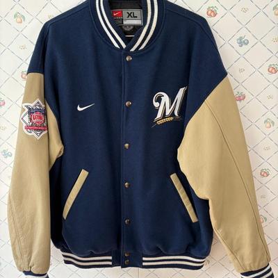 Nike “Milwaukee Brewers” Letterman Jacket (LR)