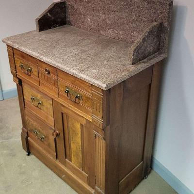 Eastlake Commode Washstand + (B)