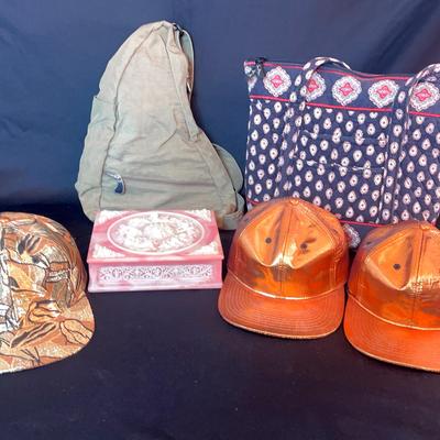 Vera Bradley Tote, Vintage Stone Box And Women’s Hats