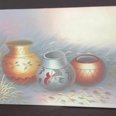 Native American-style pottery Painting By Thomas