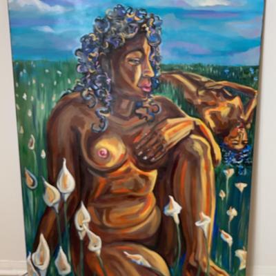 “Nude Women In The Field” Painting Art