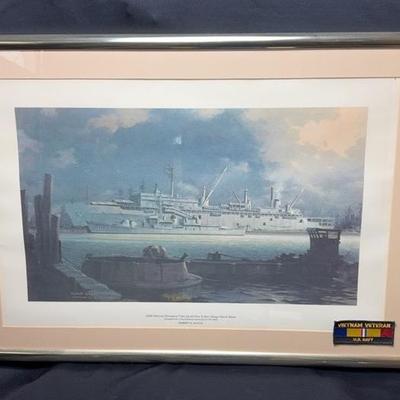 USS Samuel Gompers Tied Up At Pier 3 San Diego Naval Base, Robert D Watts Print