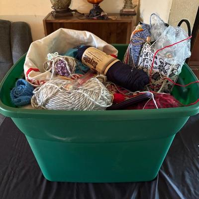 Lot 601: Large Assorted Yarn and Knitting Lot – Mixed Colors, Textures, and Tools