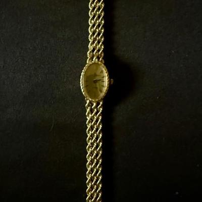 Lot 448: Vintage Omega 14K Solid Gold Women’s Watch – 17.9g