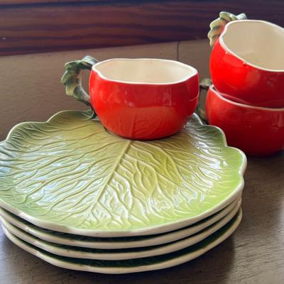 Lot 308: Vintage Food Themed Diningware