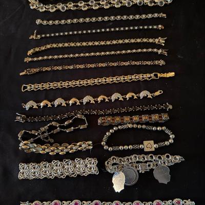 Lot 508: Sterling Silver Costume Bracelets