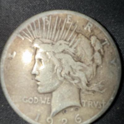 Lot 523: 1926-S Peace Silver Dollar – San Francisco Mint