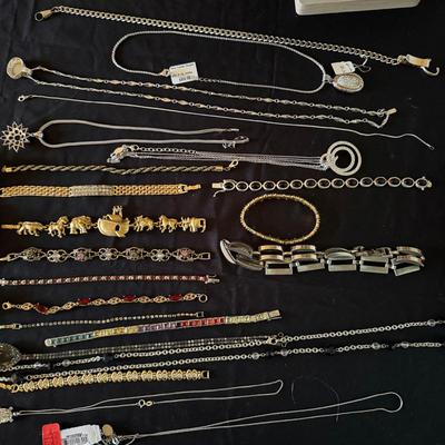 Lot 506: Costume Bracelets and Necklaces