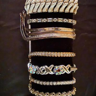 Lot 500: 10 Gold And Silver Like Bracelets