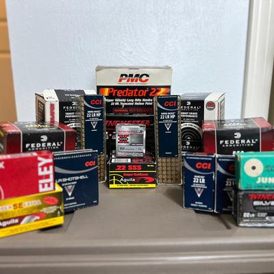 Lot 320: Mixed .22 LR Ammunition Lot – Open Boxes, Assorted Brands