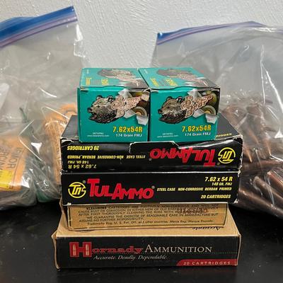 Lot 324: 7.62x54R Mixed Ammunition & Large Ammo Can