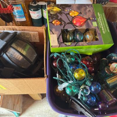 Lot 269: Patio String Lights And Lantern