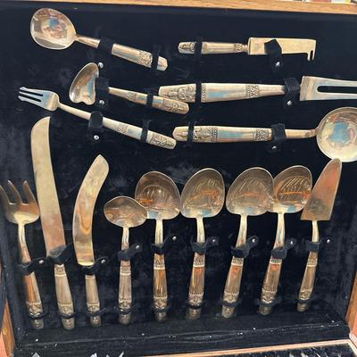 Lot 210: Vintage Complete Flatware Set From Thailand 